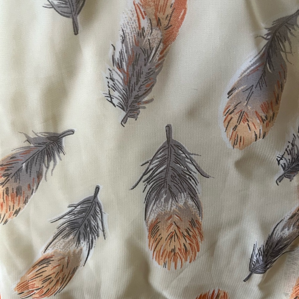 Forever 21 Kids Large Sleeveless Feather Print Pleated Dress - Picture 11 of 13